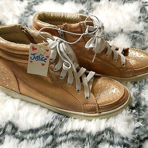 Justice high top shoes size 9 ladies